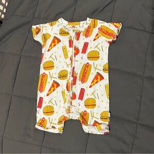 Little Sleepies Fast Foodie Shorty romper